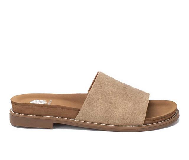 Women's Yellow Box Kalo Slip-On Sandals in Taupe color