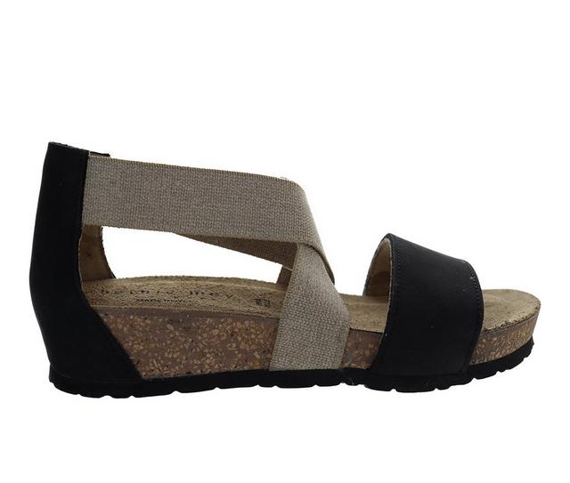 Women's Bernie Mev GI03 Wedge Sandals in Black color