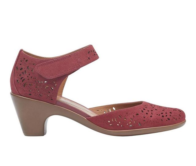 Women's Easy Spirit Cindie Pumps in Red Leather color