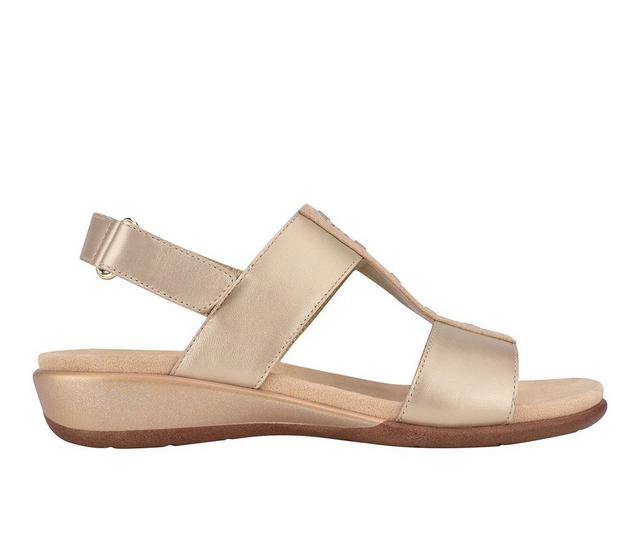 Women's Easy Spirit Hazel Sandals in Gold color