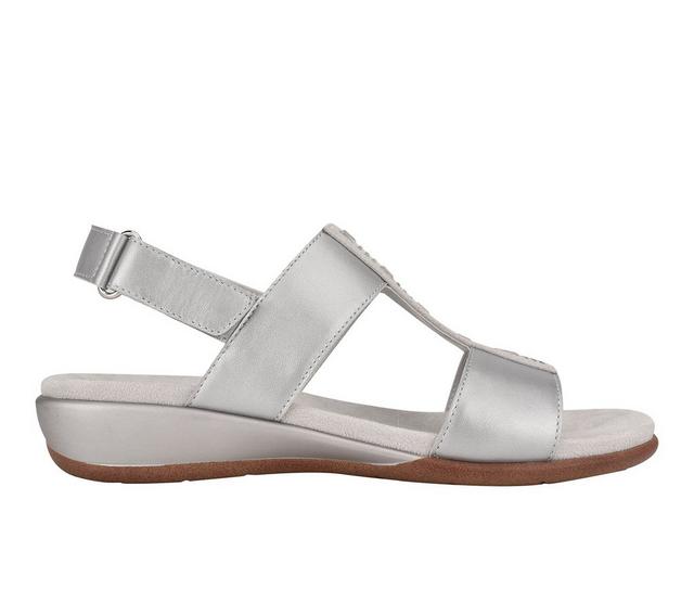 Women's Easy Spirit Hazel Sandals in Silver color