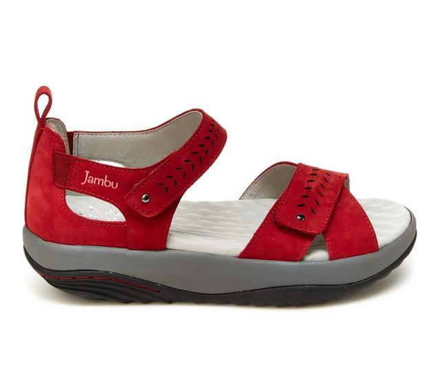 Women's Jambu Sedona Outdoor Sandals in Red color