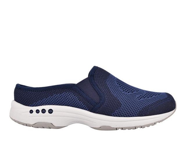 Women's Easy Spirit TakeKnit Mules in Medium Blue color