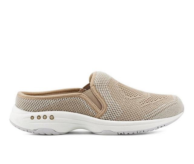 Women's Easy Spirit TakeKnit Mules in Beige color