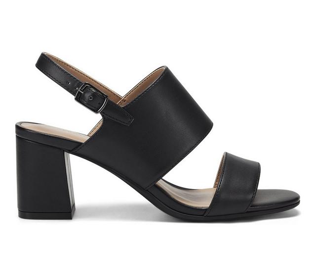 Women's Aerosoles Emmex Dress Sandals in Black Smooth color