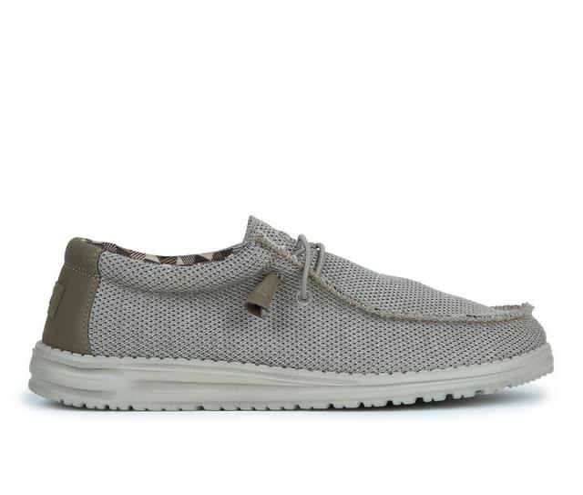 Men's HEYDUDE Wally Sox Casual Shoes in Beige color