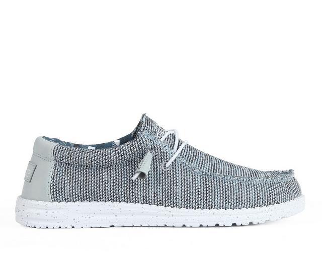 Men's HEYDUDE Wally Sox Casual Shoes in Ice Grey color