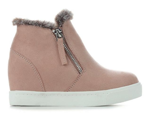 Girls' Soda Little Kid & Big Kid Tiffany Hidden Wedge Sneaker Boots in Dusty Mauve color