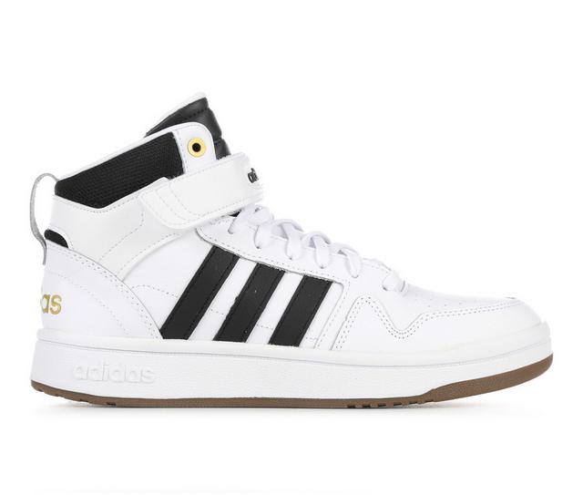 Men's Adidas Post Move Mid Sneakers in Wht/Blk/Gold color