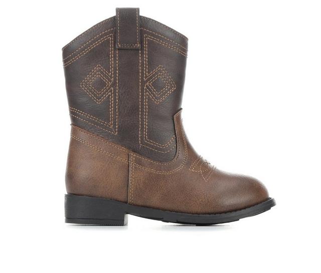 Boys' Stone Canyon Toddler Jared Cowboy Boots in Brown color