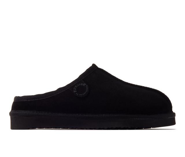 Fireside by Dearfoams Greta Genuine Shearling Clog Slippers in Black color