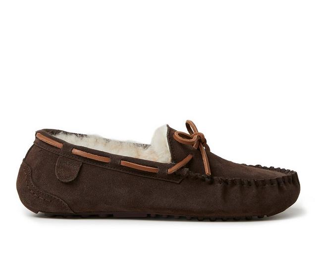 Fireside by Dearfoams Men's Victor Moccasins in Coffee color