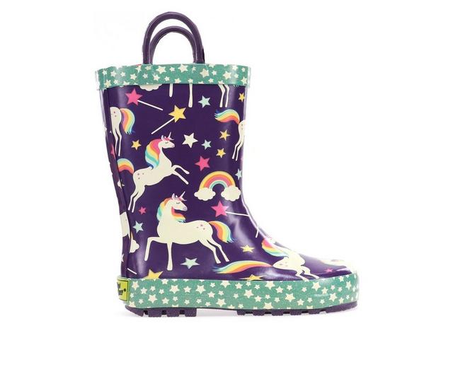 Girls' Western Chief Toddler & Little Kid Unicorn Dreams Rain Boots in Purple color