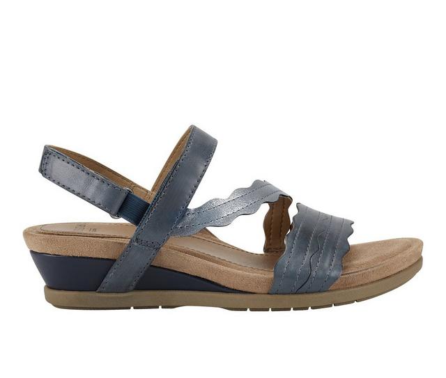 Women's Earth Origins Poppy Wedge Sandals in Admiral Blue W color