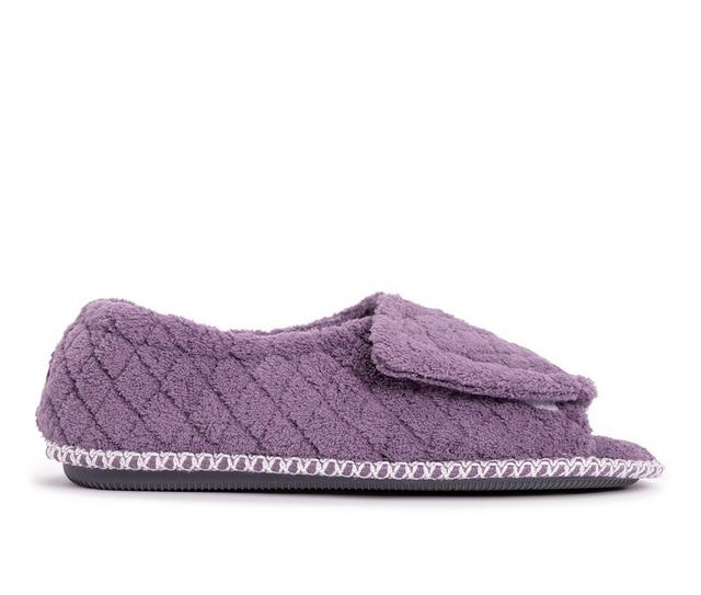 MUK LUKS Women's MaryLou Micro Chenille Slipper in Lilac color