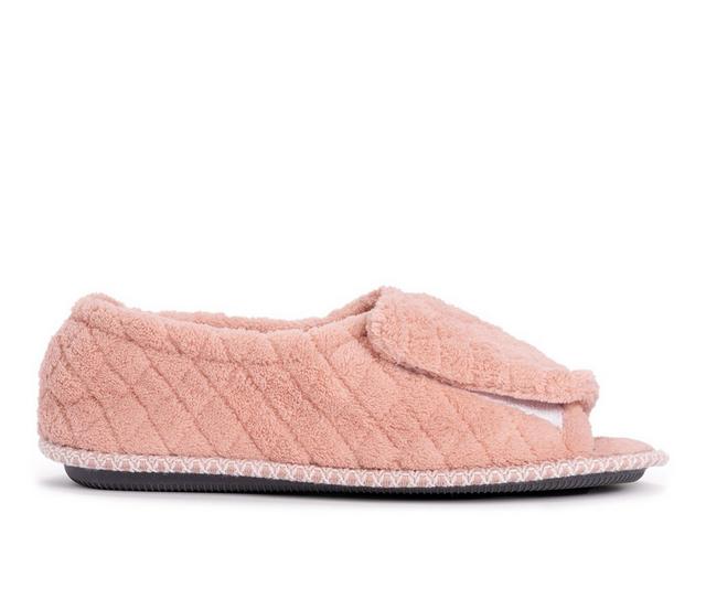 MUK LUKS Women's MaryLou Micro Chenille Slipper in Rose Gold color