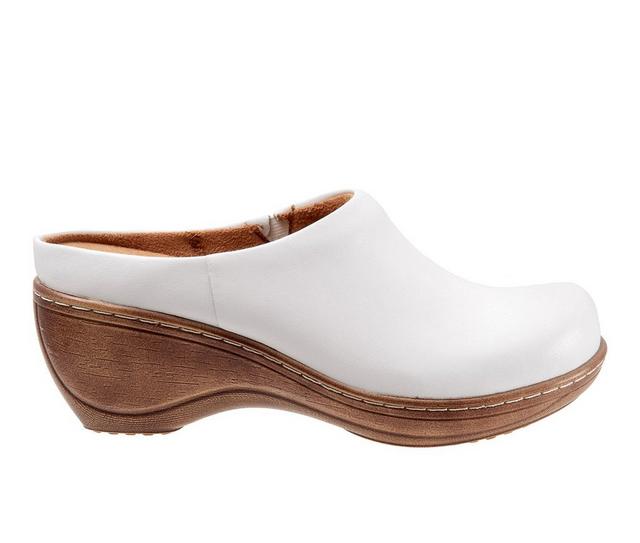Women's Softwalk Madison Clogs in White color