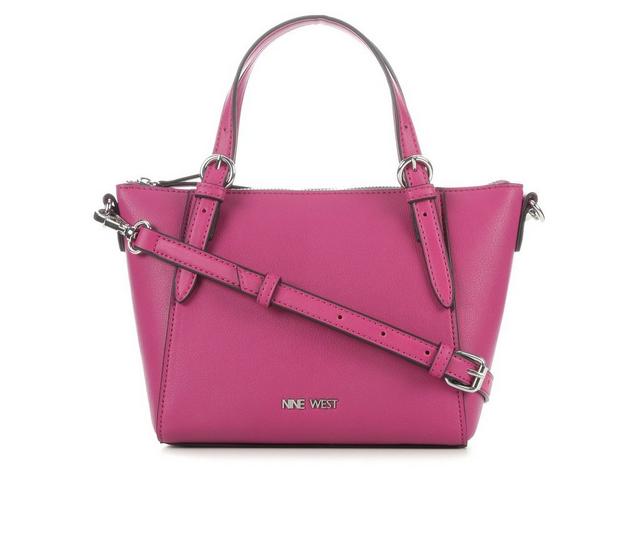 Nine West Kylee Mini Tote Crossbody Handbag in Magenta color