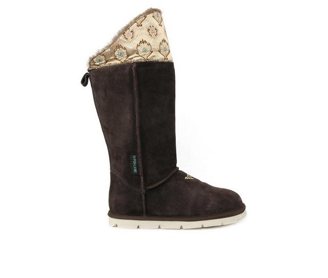 Women's Superlamb Mongol Winter Boots in Chocolate color