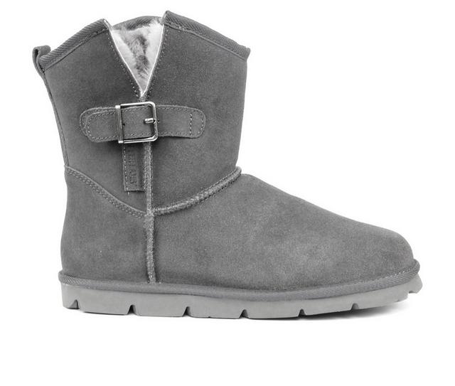 Women's Superlamb Argali Buckle Winter Boots in Charcoal color