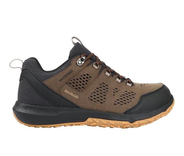 Men's Northside Benton Waterproof Hiking Shoes in Brown-Black color
