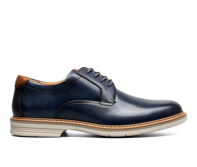 Men's Florsheim Norwalk Plain Toe Oxfords in Navy color