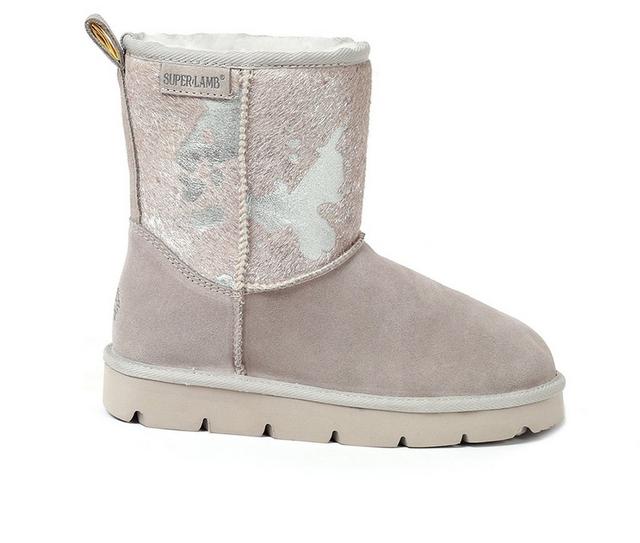 Women's Superlamb Turano 7.5 Inch Winter Boots in Cow/Silver color