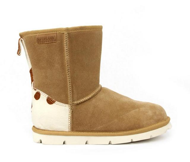 Women's Superlamb Turano 7.5 Inch Winter Boots in Tan color