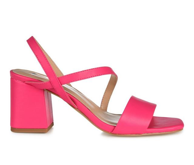Women's Journee Collection Lirryc Dress Sandals in Magenta color
