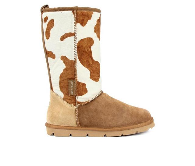 Women's Superlamb Turano 11 Inch Winter Boots in Tan Cow color
