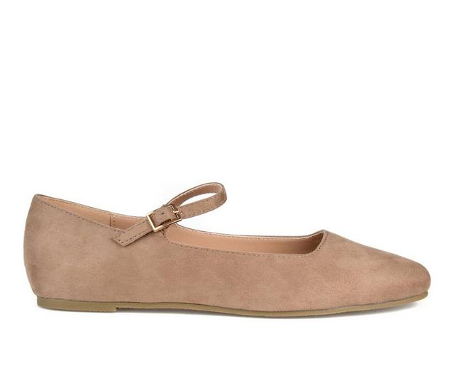 Women's Journee Collection Carrie Flats in Taupe color