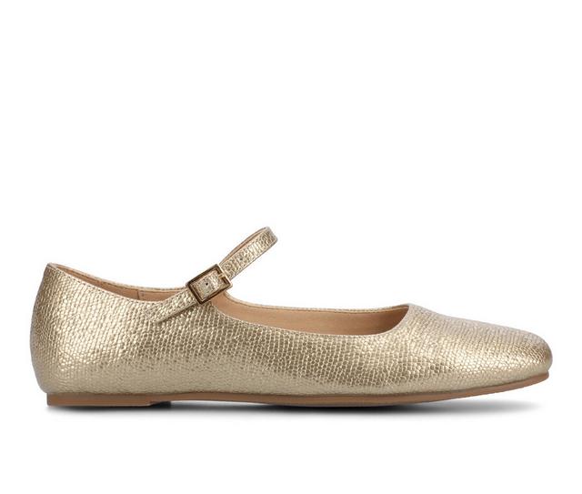 Women's Journee Collection Carrie Flats in Champagne color