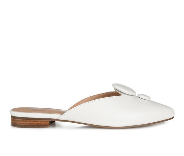 Women's Journee Collection Mallorie Mules in White color