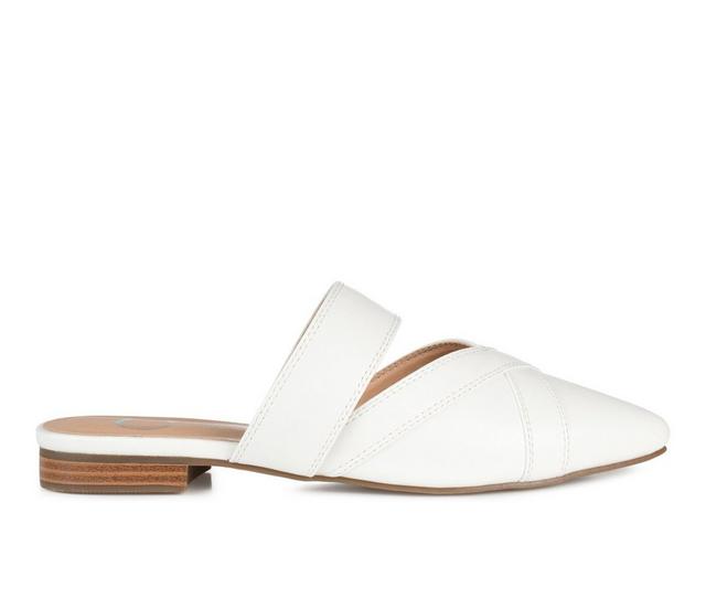 Women's Journee Collection Stasi Mules in White color