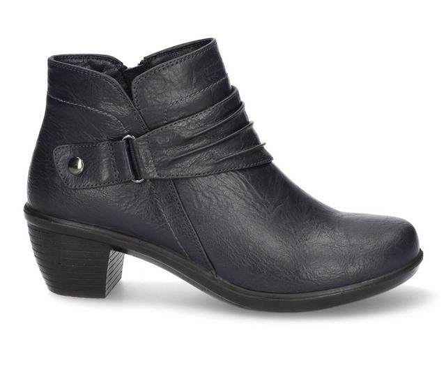 Women's Easy Street Damita Booties in Navy color