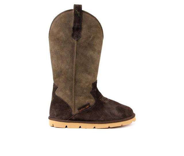 Women's Superlamb Cowboy Winter Boots in Brown color