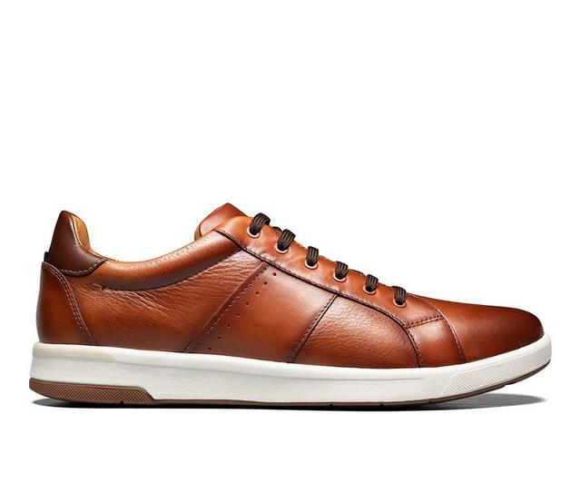 Men's Florsheim Crossover Lace to Toe Sneakers in Cognac color