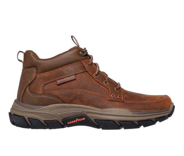 Men's Skechers 204454 Boswell Respected Goodyear Boots in RED BROWN color