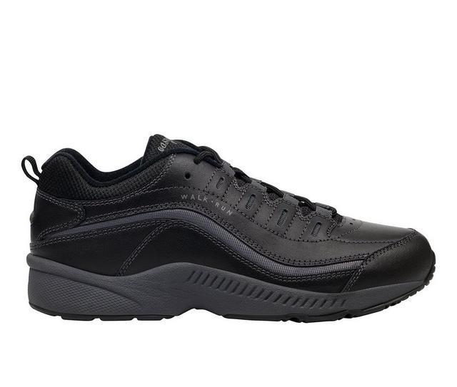 Women's Easy Spirit Romy Walking Sneakers in Black/Charcoal color