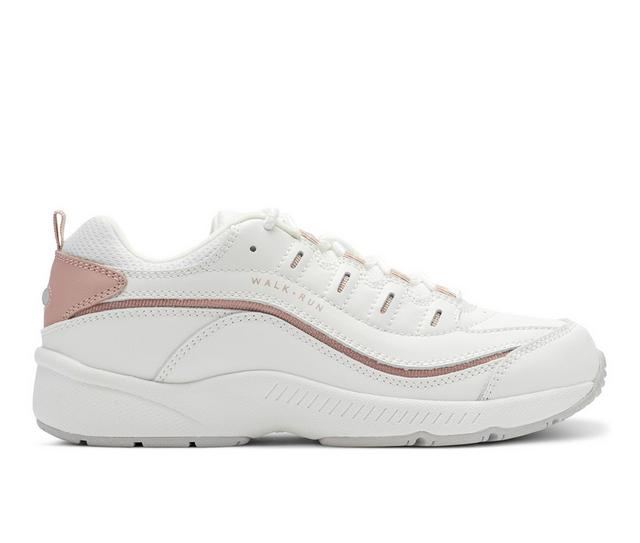 Women's Easy Spirit Romy Walking Sneakers in White Rose color
