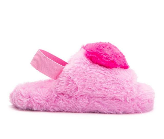 Olivia Miller Little Kid & Big Kid Protruding Heart Slippers in Pink color