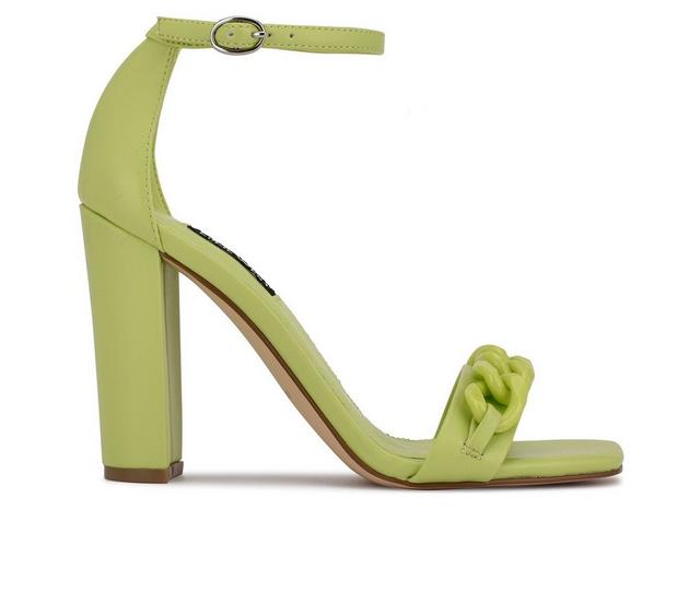 Women's Nine West Mindful Dress Sandals in Neon Lime color