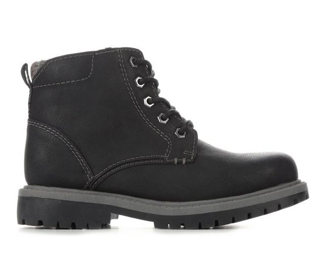 Boys' Stone Canyon Little Kid & Big Kid Terry Lace-Up Boots in Black color