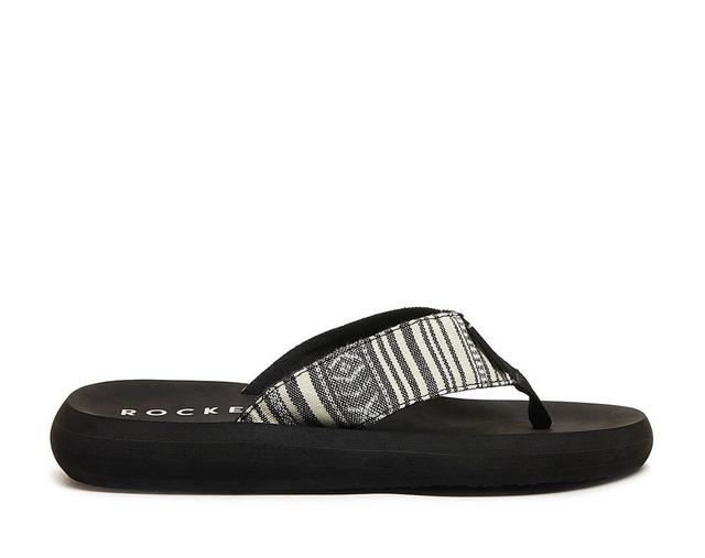 Women's Rocket Dog Spotlight 2 Flip-Flops in Blk/White color