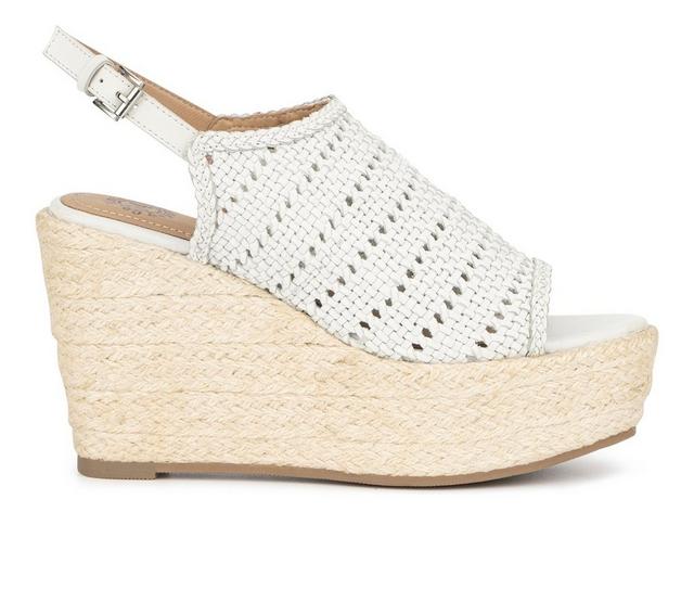 Women's Vintage Foundry Co Cynthia Platform Wedges in White color