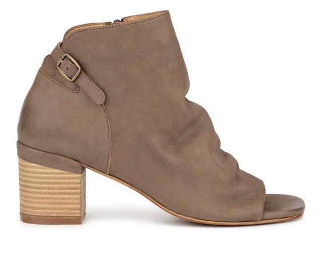 Women's Vintage Foundry Co Sabrina Peep Toe Booties in Taupe color