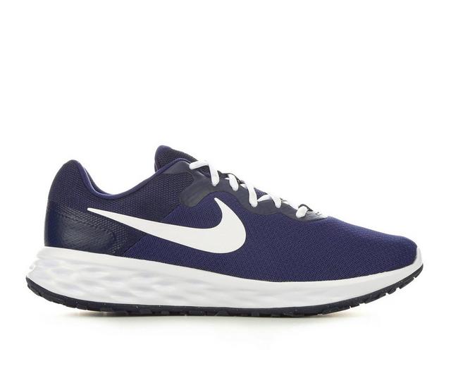 Men's Nike Revolution 6 Sustainable Running Shoes in Navy/White/Grey color