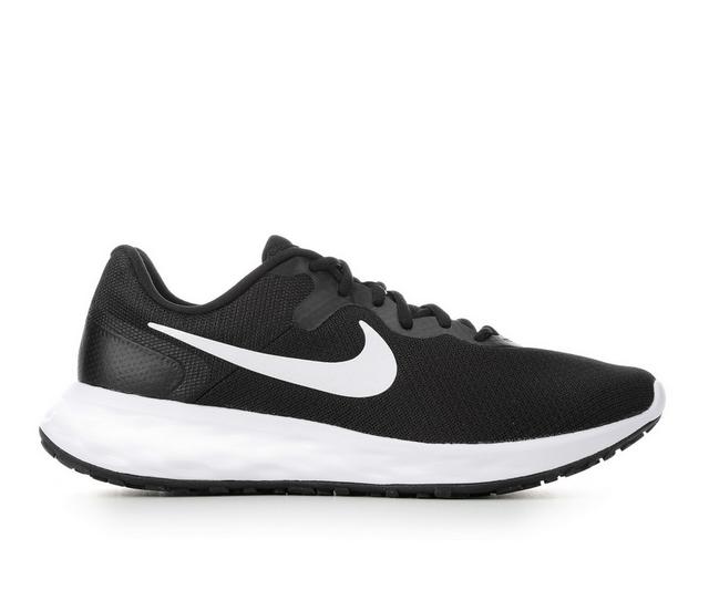 Men's Nike Revolution 6 Sustainable Running Shoes in Blk/Wht/Gry color