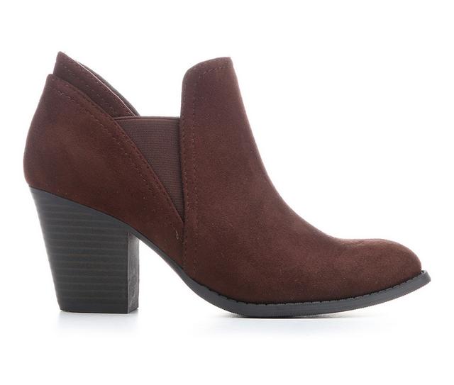 Women's Y-Not Deluxe Heeled Booties in Tobacco color