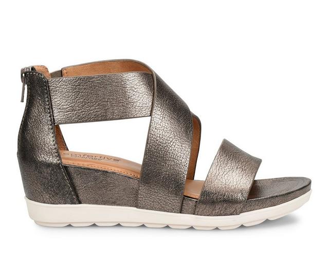 Women's Comfortiva Pacifica Wedge Sandals in Anthracite color